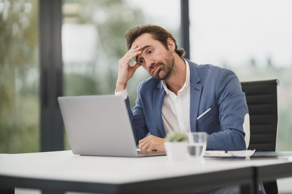 Stressed professional